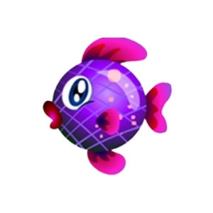 Purple Xmas Ball Fish